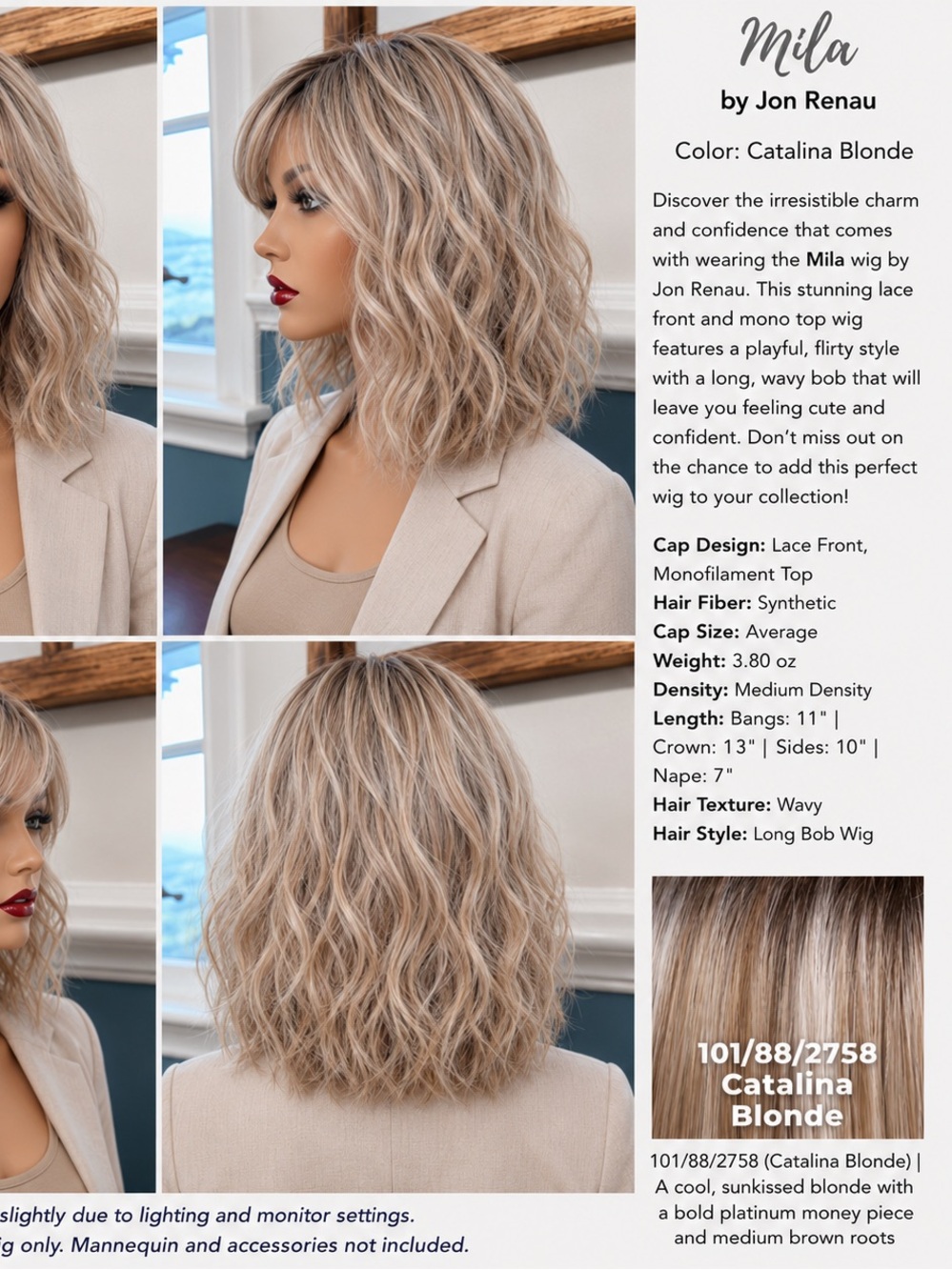 Mila by in Jon Renau Catalina Blonde (101/88/2758)